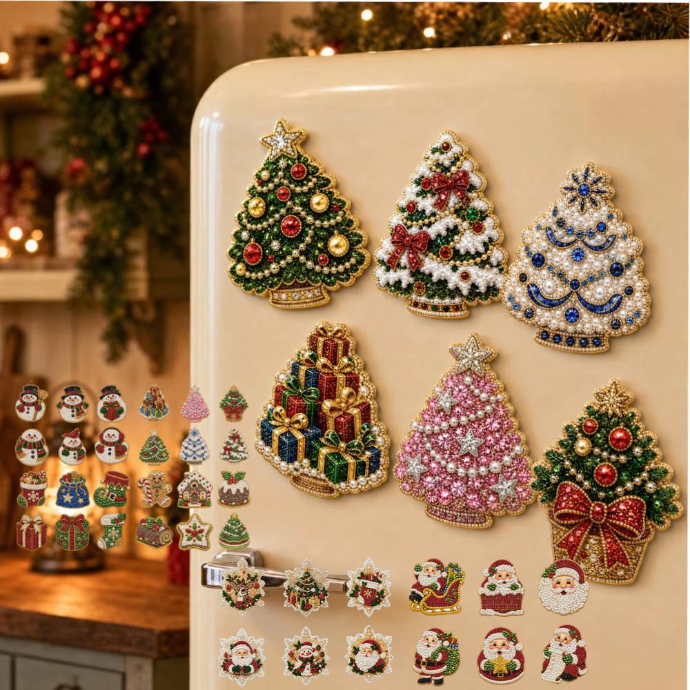 Resin Art Tree - 6PCS Christmas Tree Pearl Diamond Art