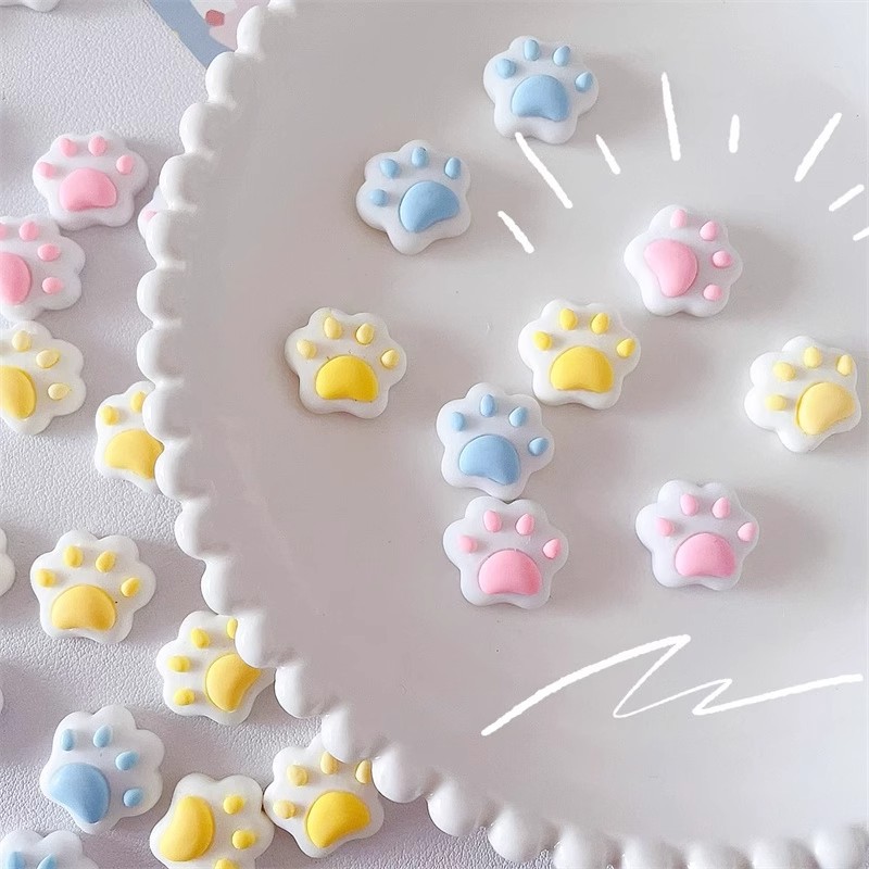Resin Art Phone Case - 30pc Cute Cat Paw Mini Accessories