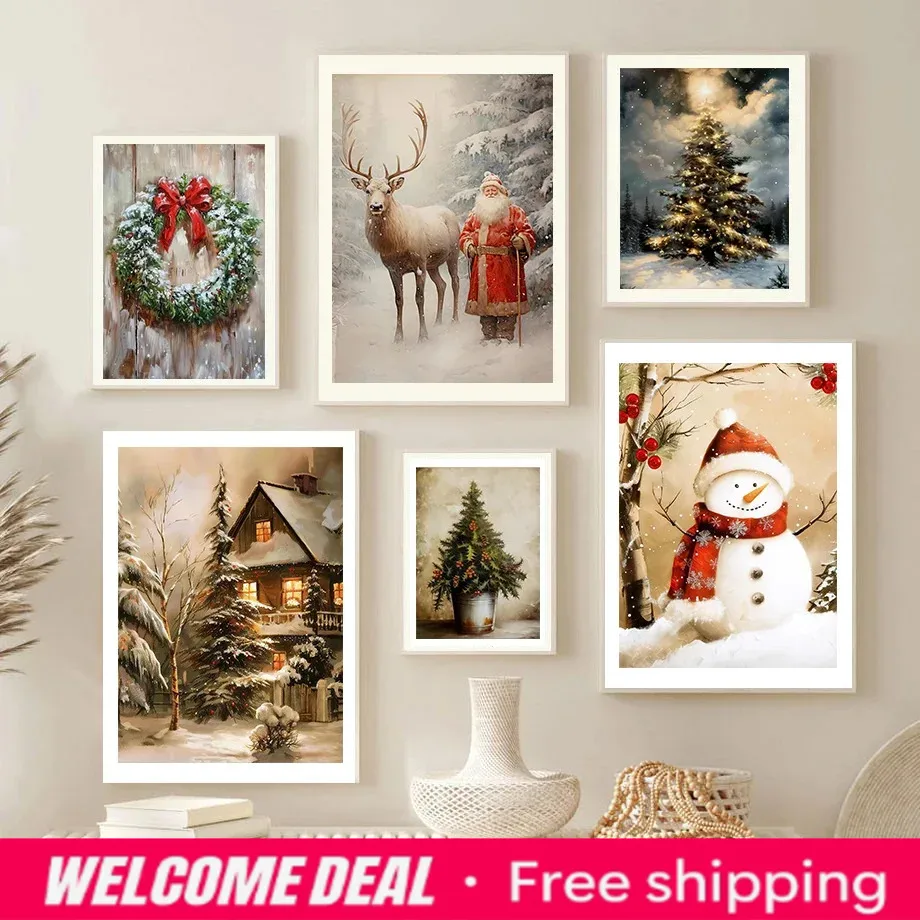 Resin Art Tree - Christmas Decor Gift Christmas Tree Santa