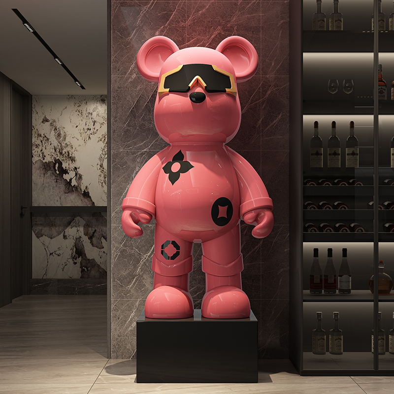 Resin Art Floor - Light Luxury Pink Violent Bear Floor