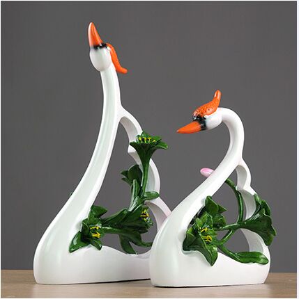 Resin Art Gift For Anniversary - couples swan lovers art decoration resin
