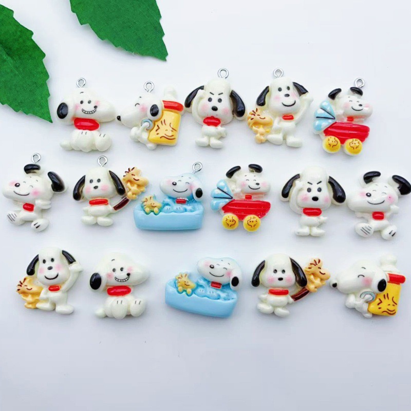 Resin Art Love - 12pcs resin cartoon dog pendant, DIY