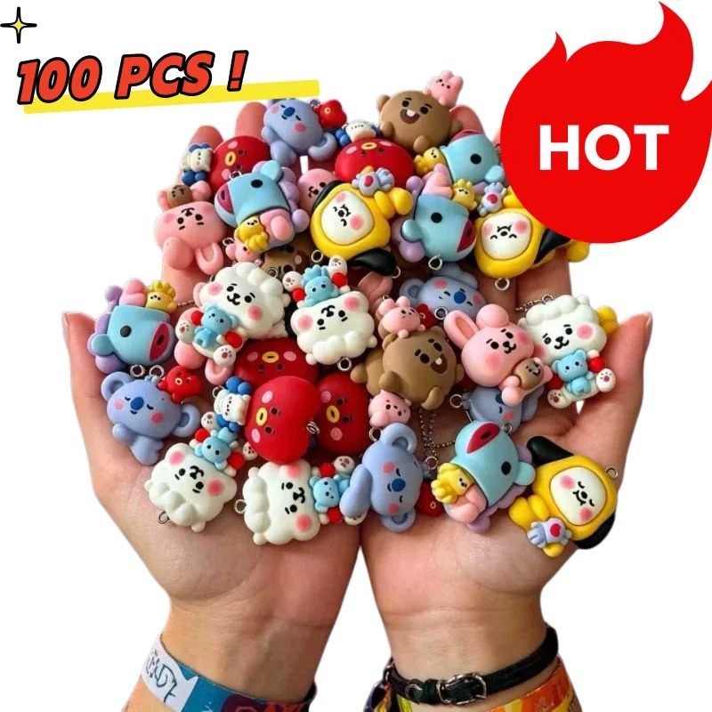 Resin Art Love - 7pcs BT21 Resin Cartoon Charm DIY