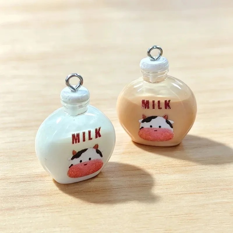 Resin Art Store - 10Pcs Adorable Small Cow Milk Bottle