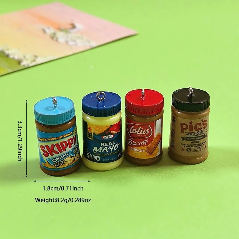 Resin Art Store - 10pcs/Pack Miniature Simulation Peanut Butter Bottle