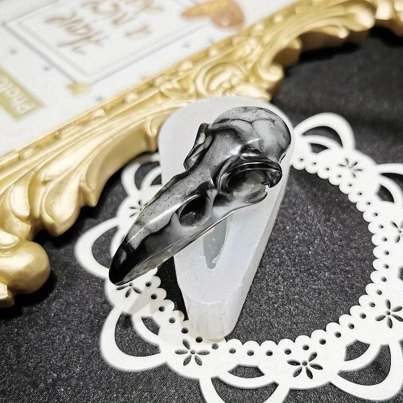 Resin Art And Jewelry - 1 Pack Small 3D Crow Skull
