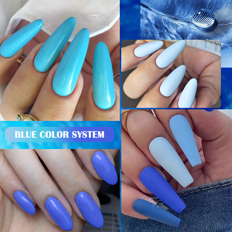 LILYCUTE 7ML Matte Blue Color  - огляд і ціна Glitter Powder Resin