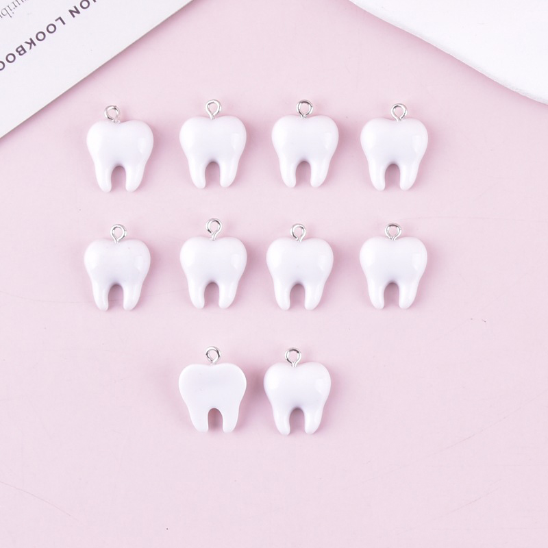 10pcs Cute White Teeth Resin P - огляд і ціна Resin Art Love