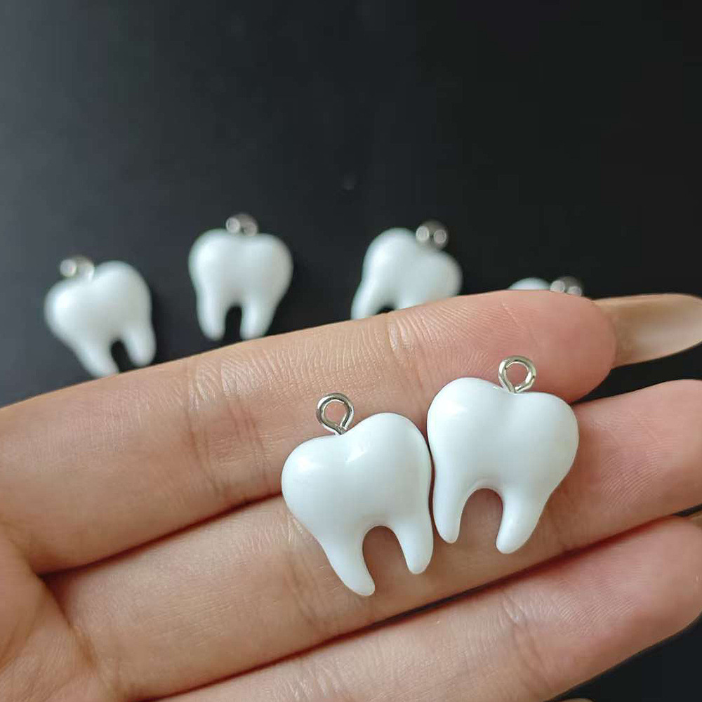 10pcs Cute White Teeth Resin P - огляд і ціна Resin Art Love