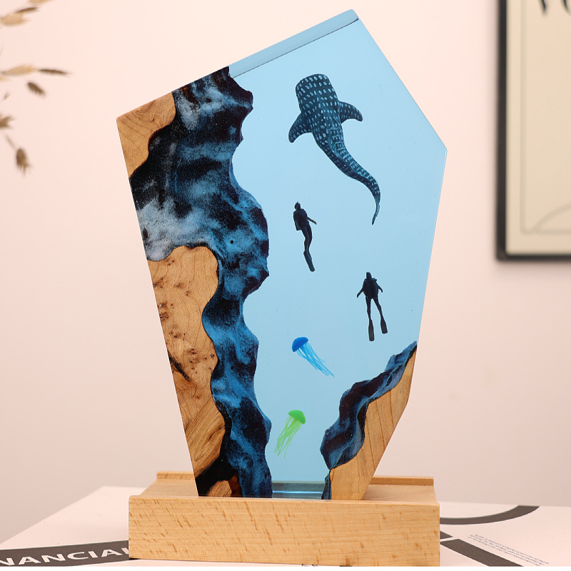 Resin Cave Whale Diver Desktop - огляд і ціна Resin Art Gift For Anniversary