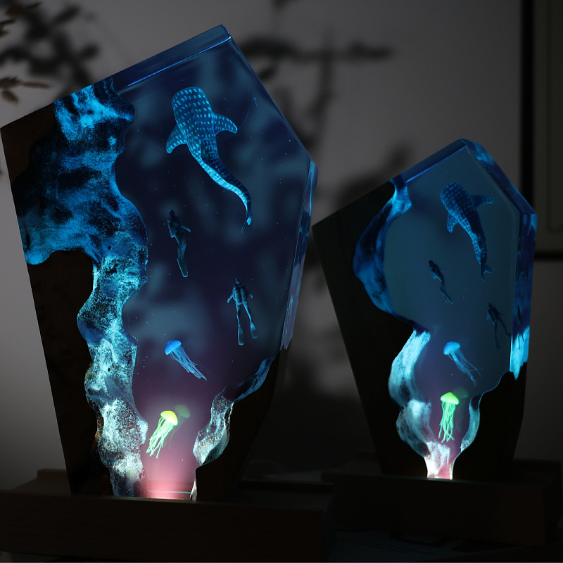 Resin Cave Whale Diver Desktop - огляд і ціна Resin Art Gift For Anniversary