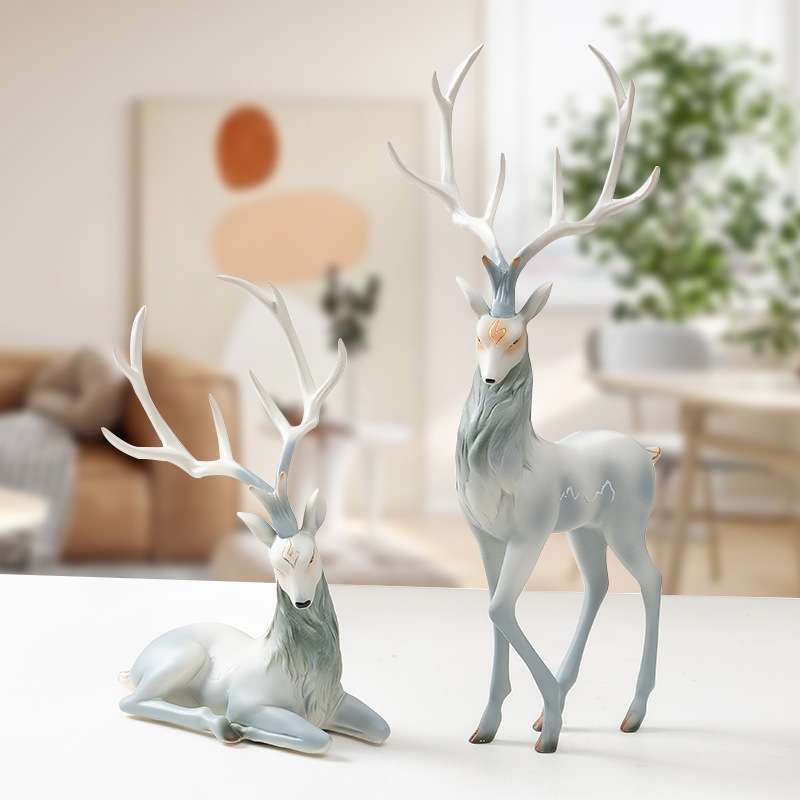Light Luxury Elk Resin Crafts  - огляд і ціна Resin Art Gift For Anniversary