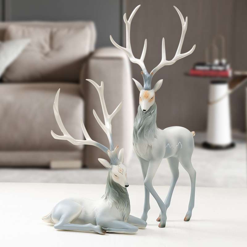 Light Luxury Elk Resin Crafts  - огляд і ціна Resin Art Gift For Anniversary