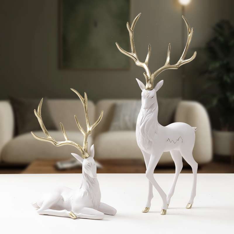 Light Luxury Elk Resin Crafts  - огляд і ціна Resin Art Gift For Anniversary