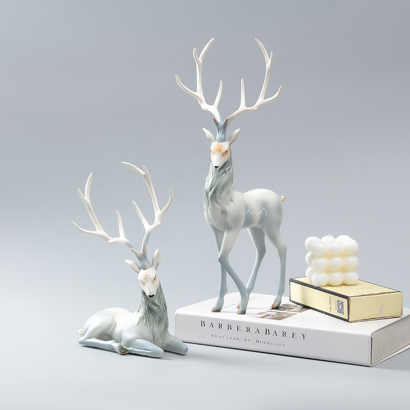 Light Luxury Elk Resin Crafts  - огляд і ціна Resin Art Gift For Anniversary