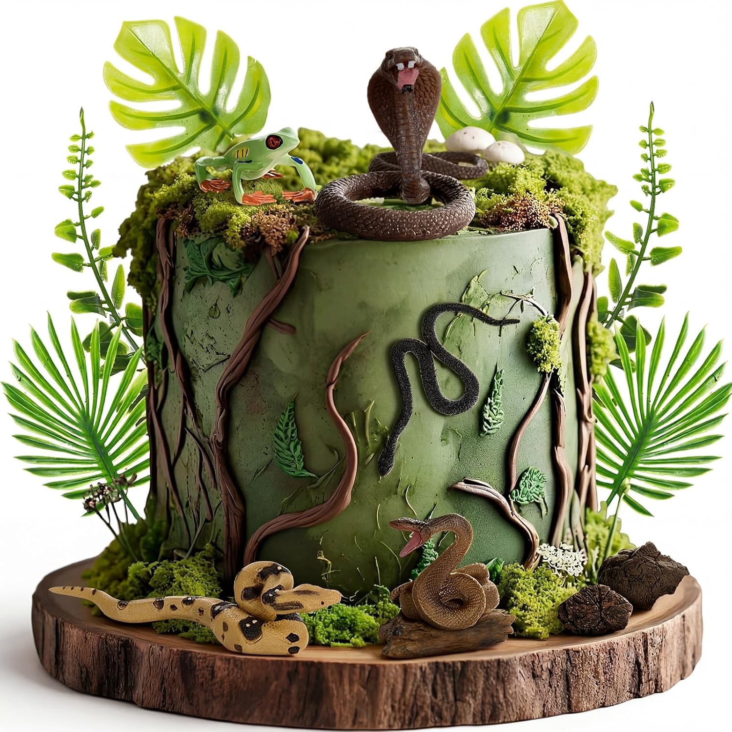 19 Pcs Snake Cake Toppers Deco - огляд і ціна Resin Art Tree