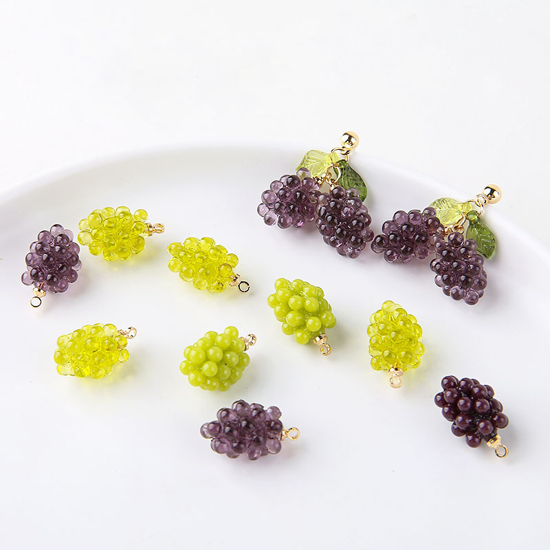 6pcs Cute Little Grapes Resin  - огляд і ціна Resin Art Love