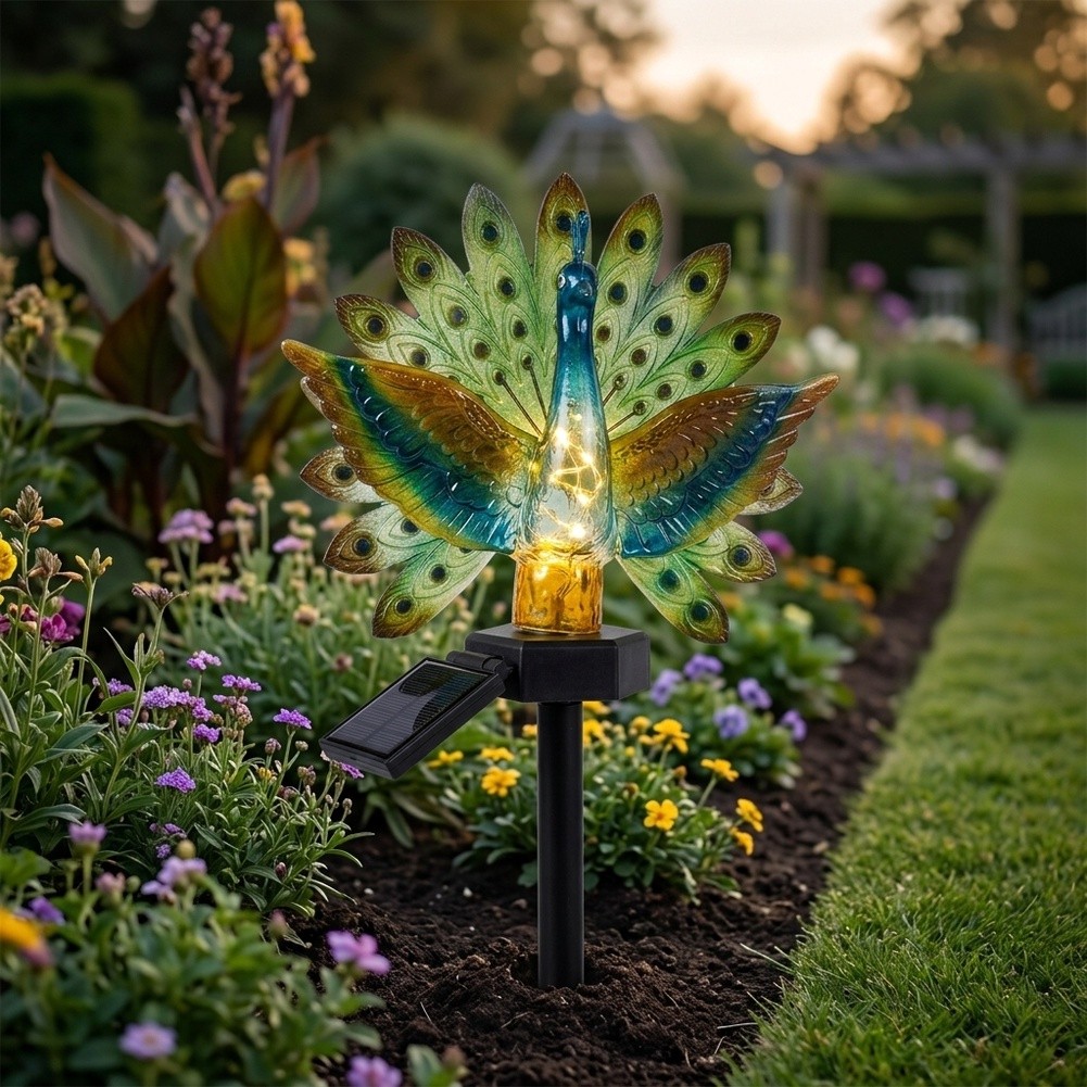 Resin Solar Peacock Garden Art - огляд і ціна Resin Art Use