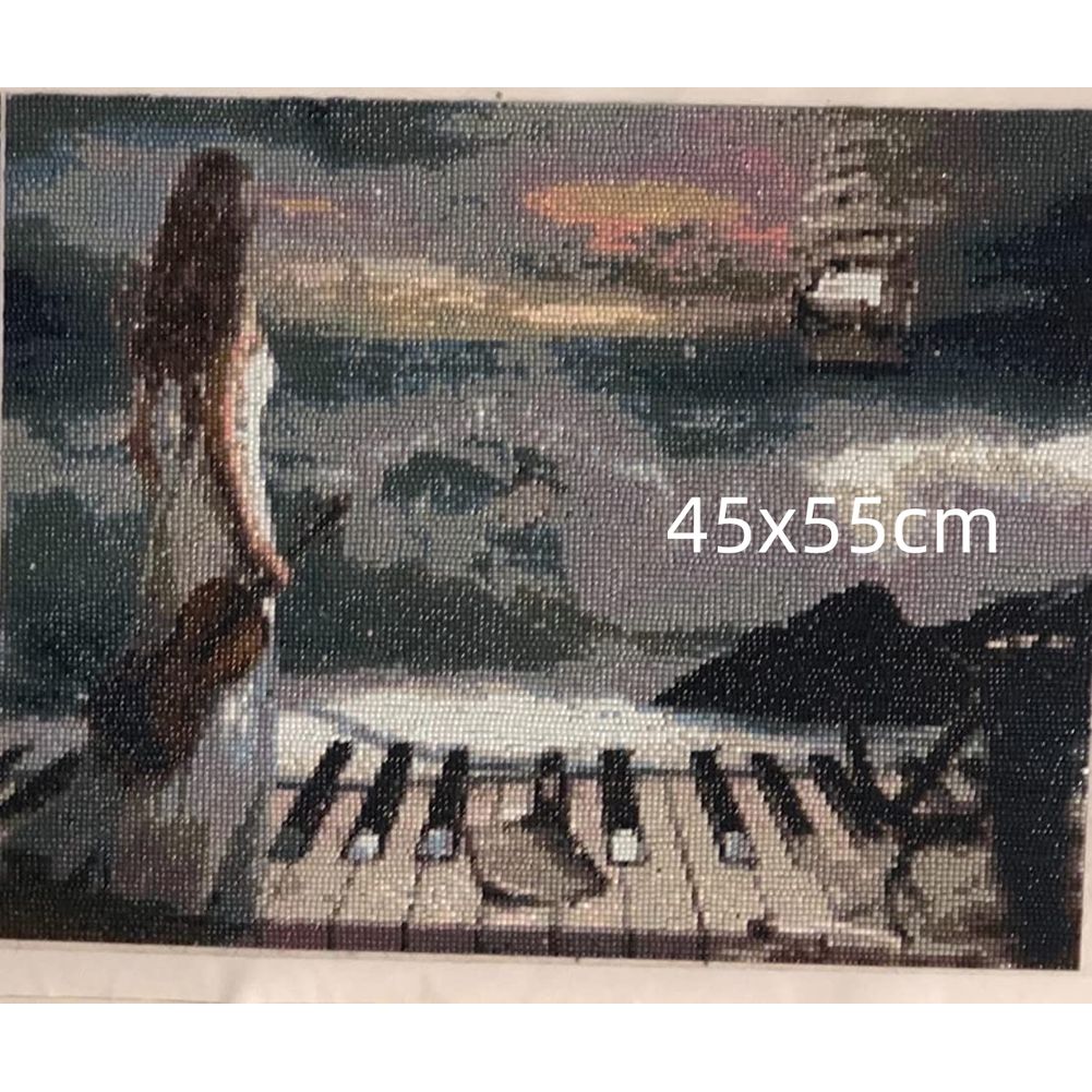 Girl Playing Piano DIY 5D Diam - огляд і ціна Resin Art Studio