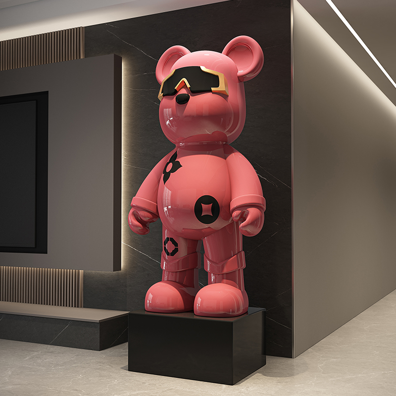 Light Luxury Pink Violent Bear - огляд і ціна Resin Art Floor