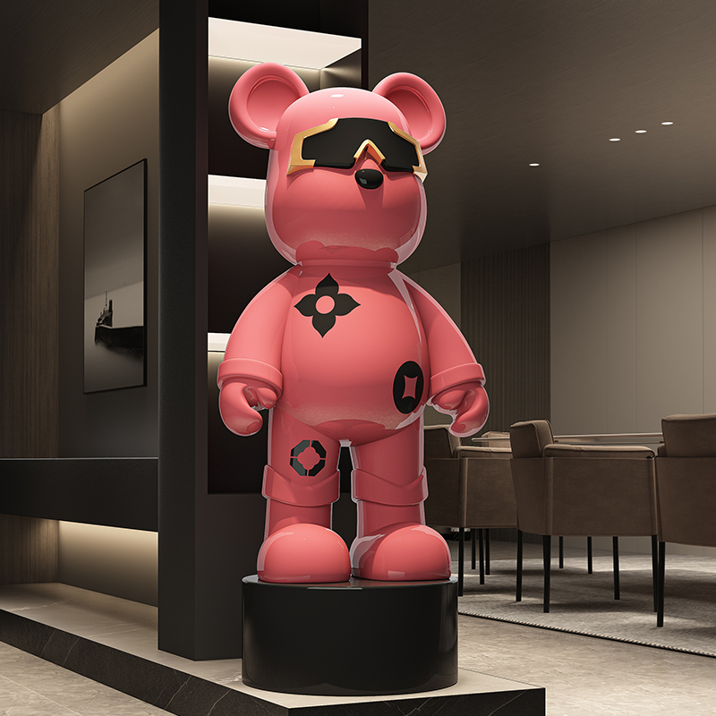 Light Luxury Pink Violent Bear - огляд і ціна Resin Art Floor