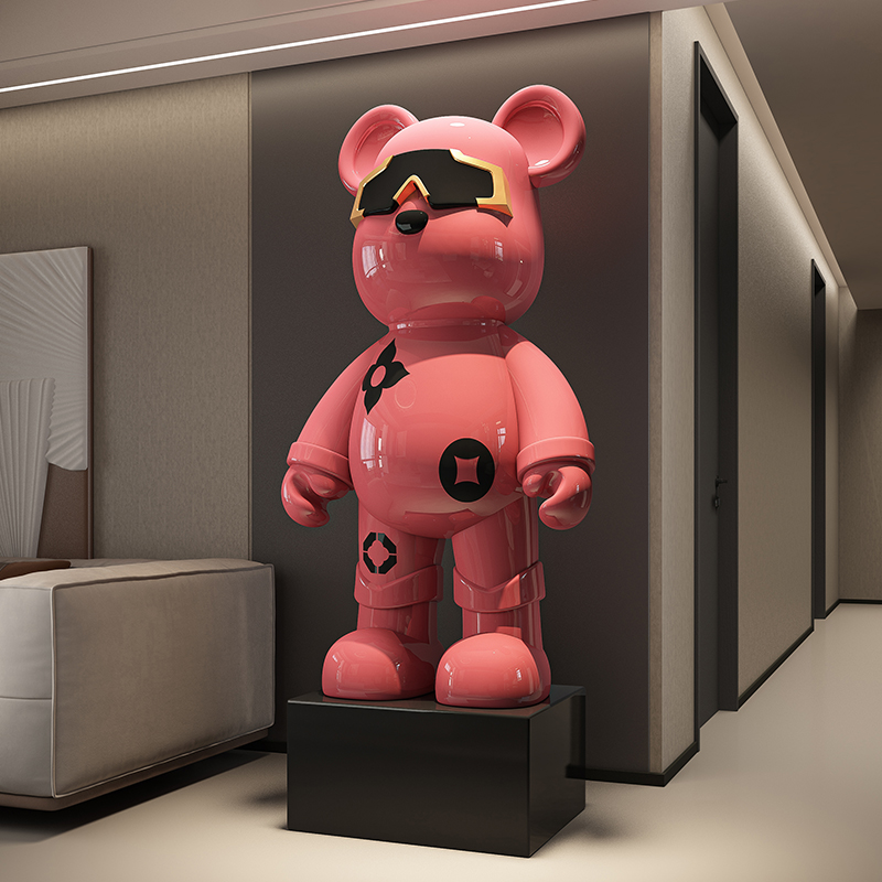 Light Luxury Pink Violent Bear - огляд і ціна Resin Art Floor