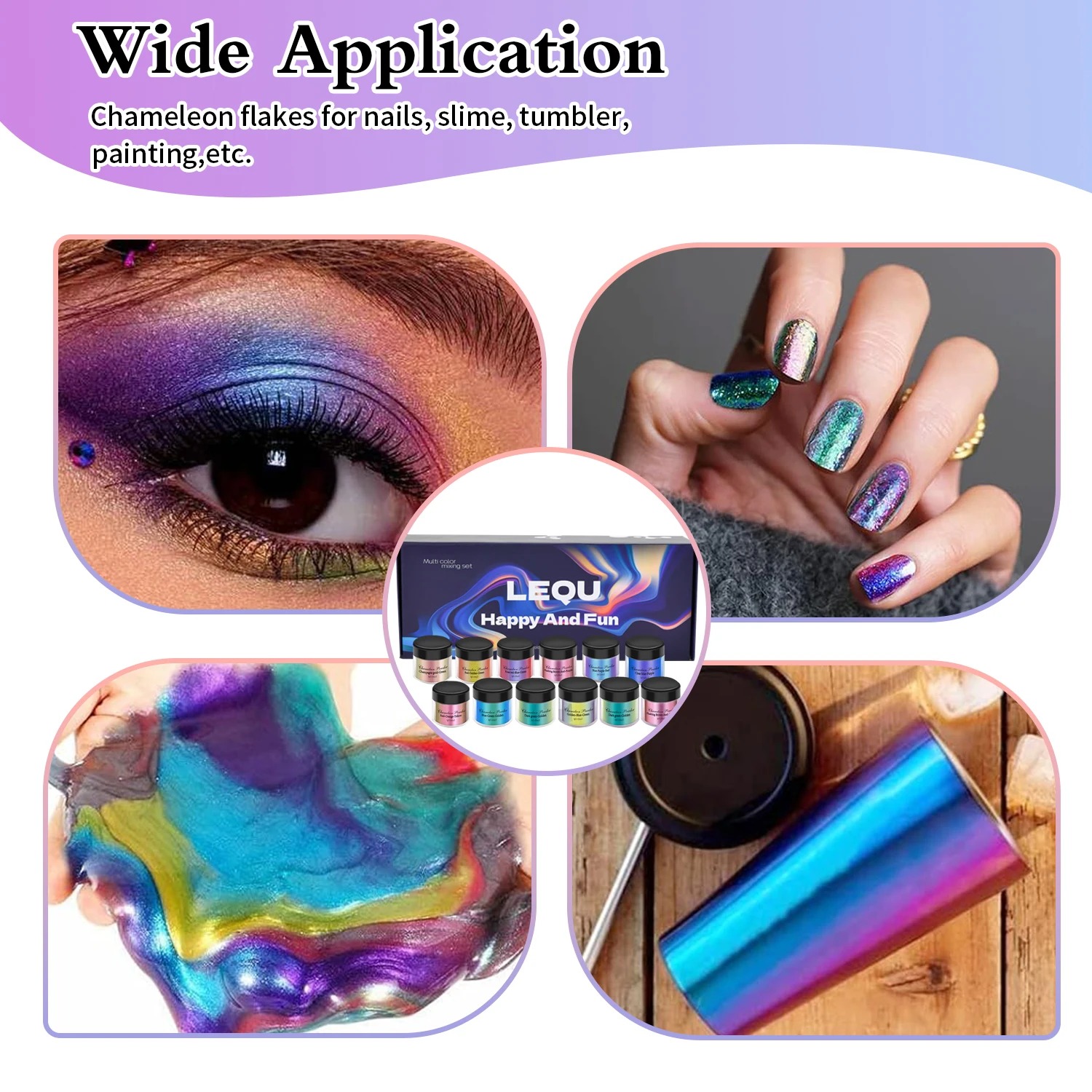 A set of chameleon pink nail c - огляд і ціна Glitter Powder Resin