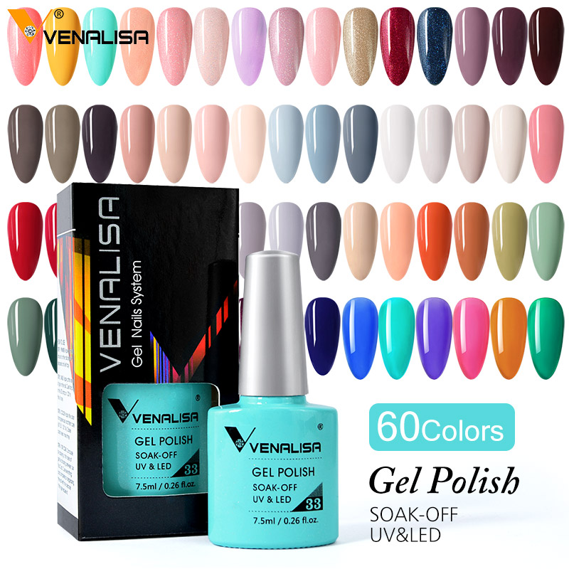 Venalisa 7.5ml Gel Nail Polish - огляд і ціна Glitter Powder Resin