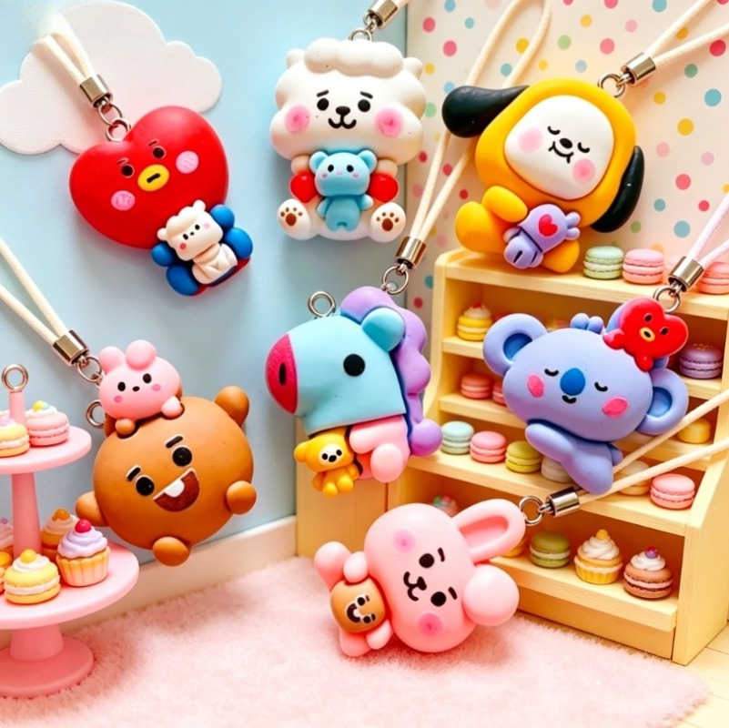7pcs BT21 Resin Cartoon Charm  - огляд і ціна Resin Art Love