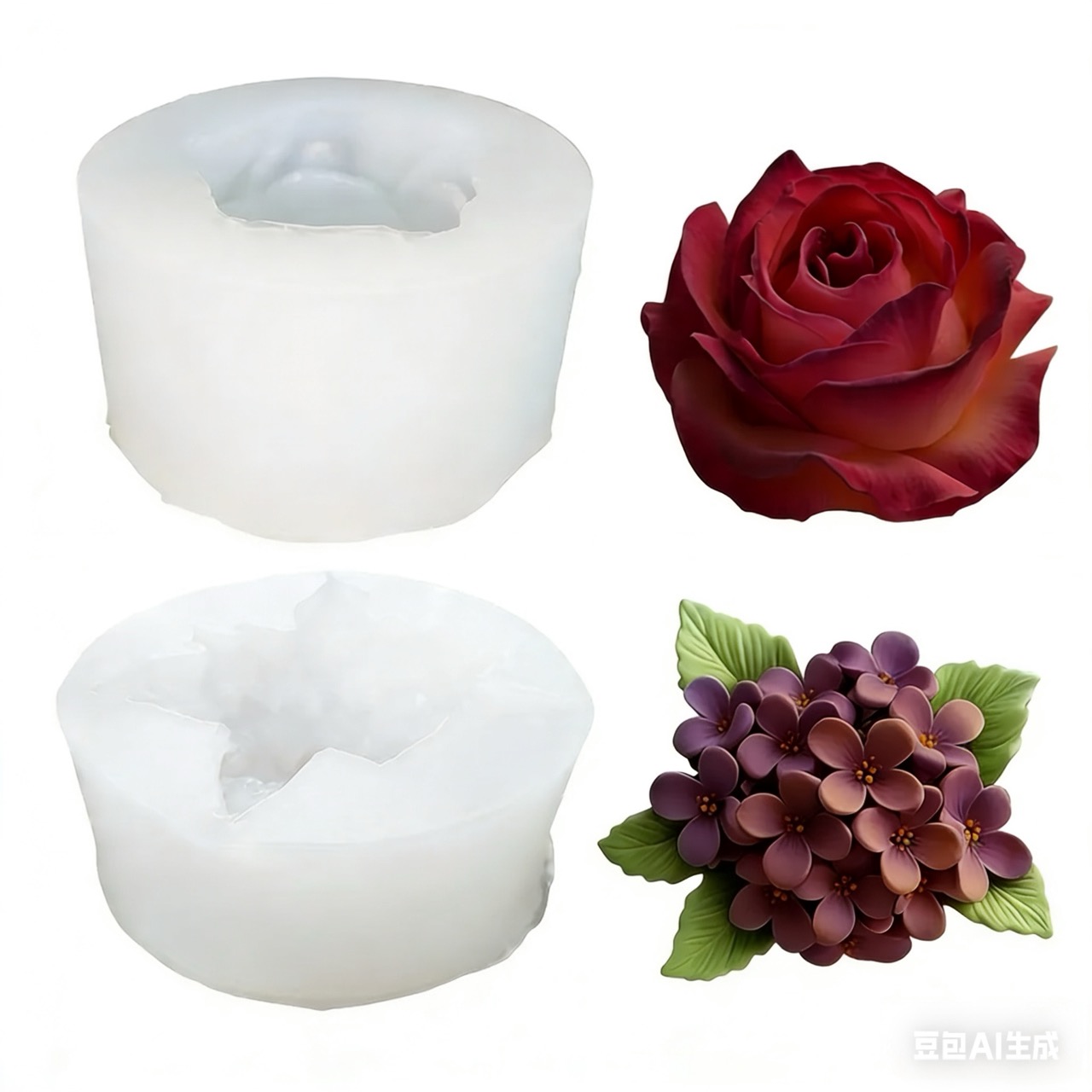 2-Piece 3D Rose and Lilac Sili - огляд і ціна Resin Art For Wedding Gift