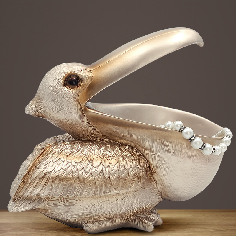 ‌Toucan Pelican Figurine, Key  - огляд і ціна Resin Art Unique Ideas