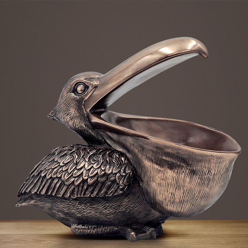 ‌Toucan Pelican Figurine, Key  - огляд і ціна Resin Art Unique Ideas