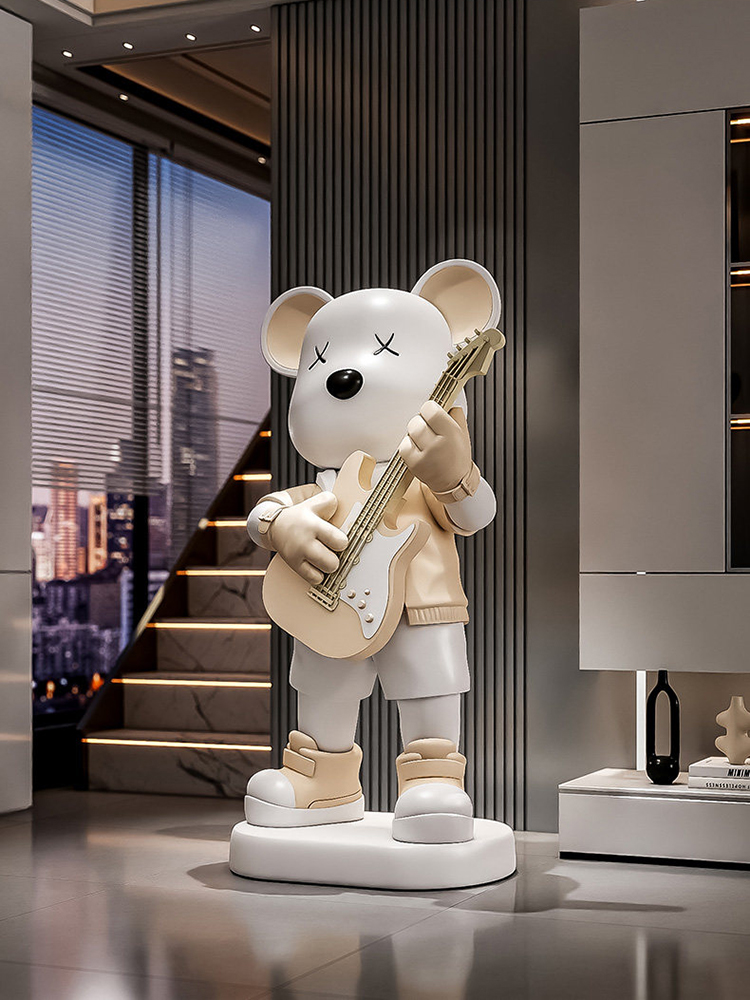 Guitar Love Bear Statue Piggy  - огляд і ціна Resin Art Floor