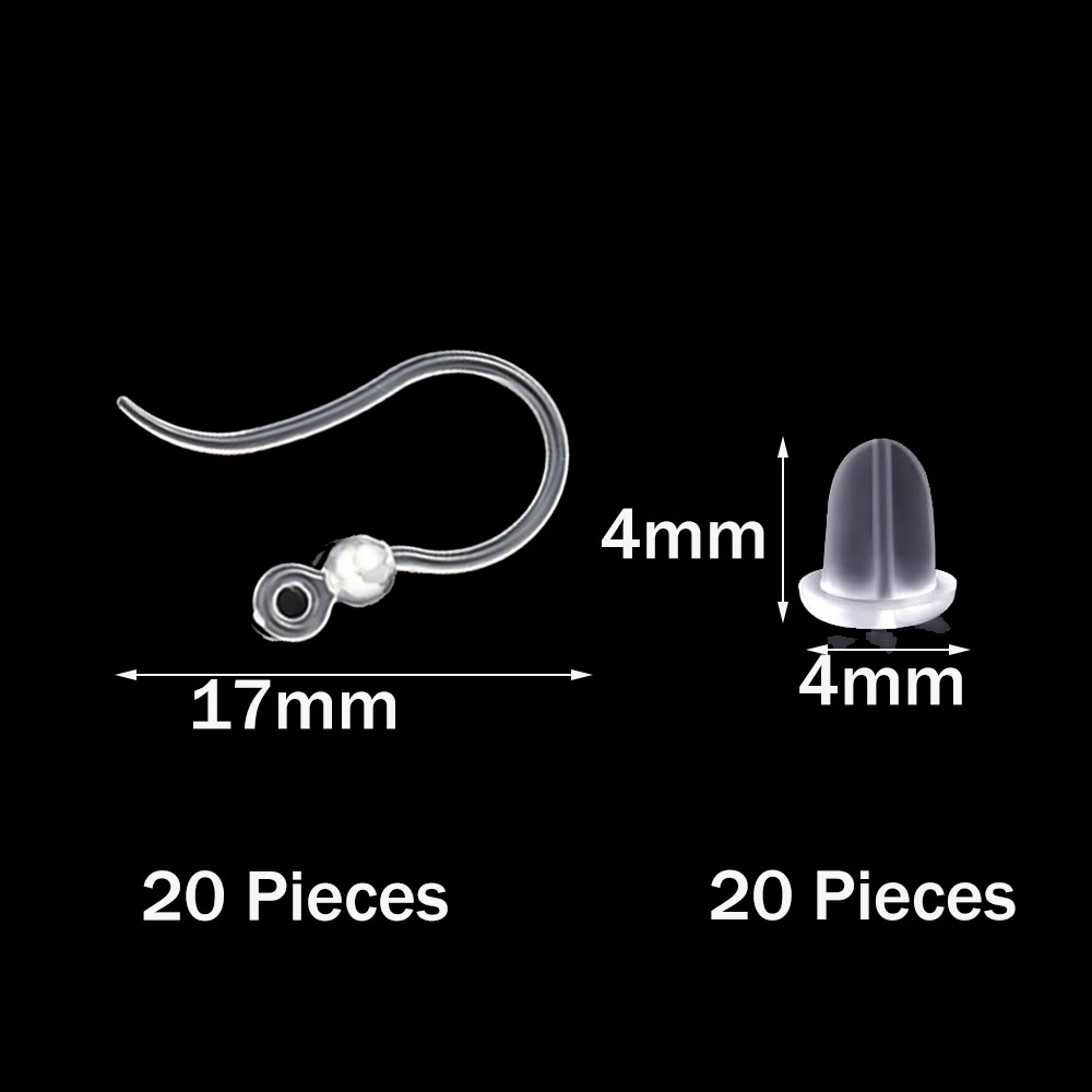 40pcs Clear Plastic Earring Ho - огляд і ціна Resin Art Love