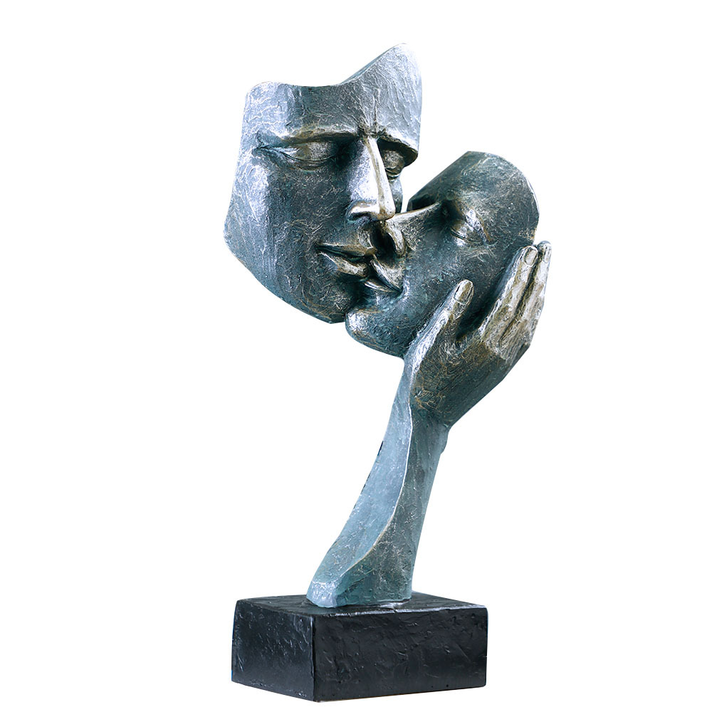 Kissing Face Mask Sculpture, H - огляд і ціна Resin Art Unique Ideas