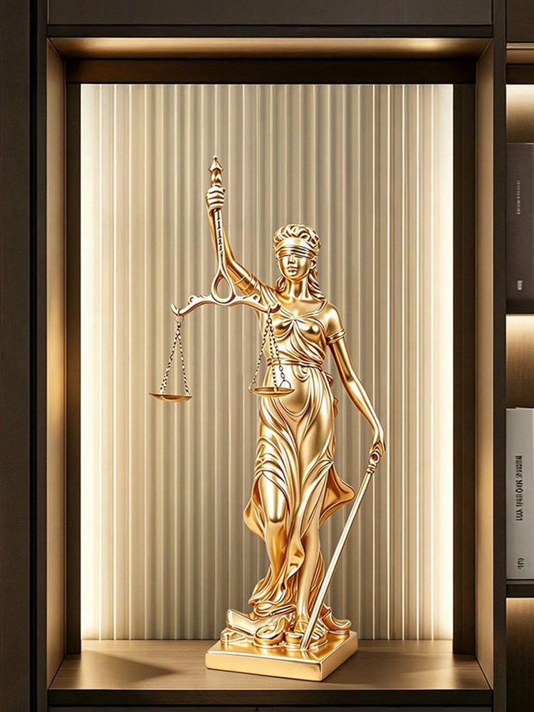 Luxury Golden Statue of Justic - огляд і ціна Resin Art Gift For Anniversary