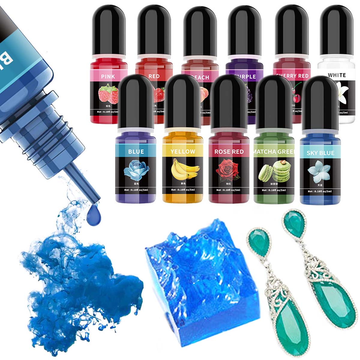 5ml/Bottle Epoxy Resin Pigment - огляд і ціна Resin Art And Jewelry
