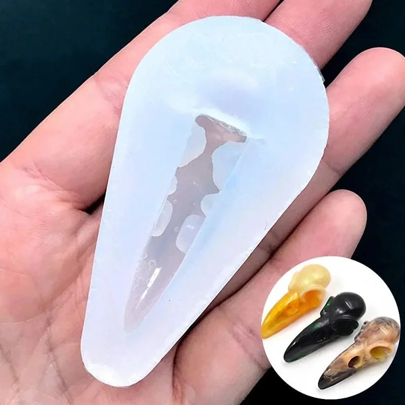 1 Pack Small 3D Crow Skull Sil - огляд і ціна Resin Art And Jewelry