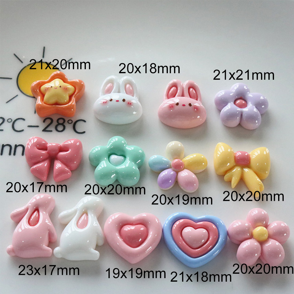 10PCS Shiny Flower Rabbit Resi - огляд і ціна Resin Art Phone Case