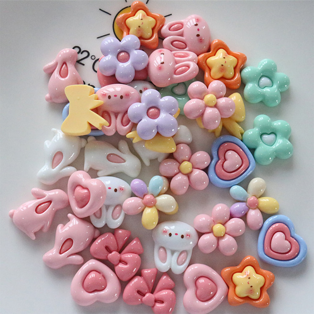 10PCS Shiny Flower Rabbit Resi - огляд і ціна Resin Art Phone Case