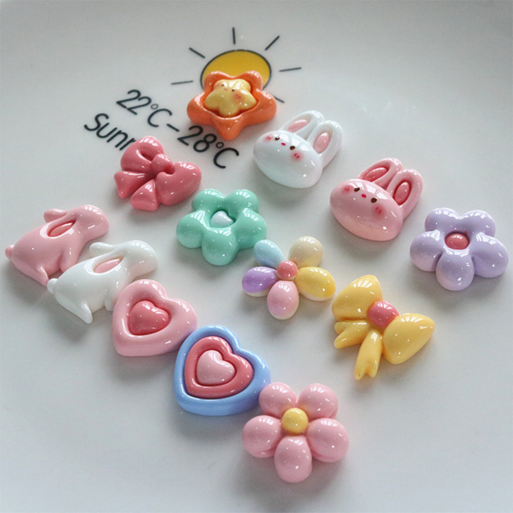 10PCS Shiny Flower Rabbit Resi - огляд і ціна Resin Art Phone Case