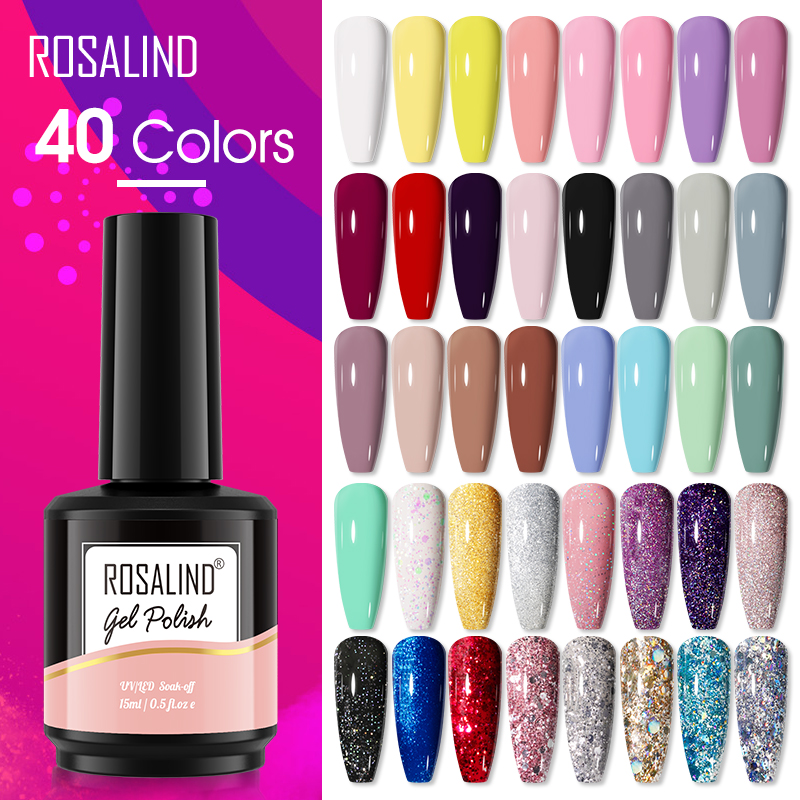 ROSALIND 15ML Glitter Nail Gel - огляд і ціна Glitter Powder Resin